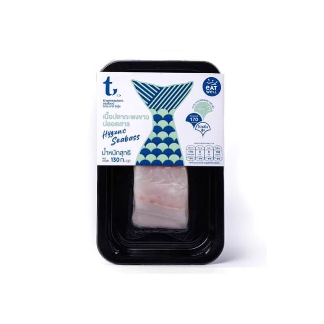 Thammachart Hygenic Seabass Fillet _ Frozen _ 130g per pack_Organic Village
